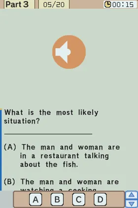 TOEIC Test DS Training (Japan) (Rev 1) screen shot game playing